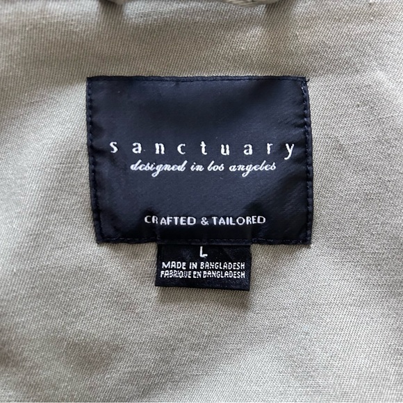 Sanctuary Green Utility Jacket Relaxed Fit SZ L - Picture 5 of 6